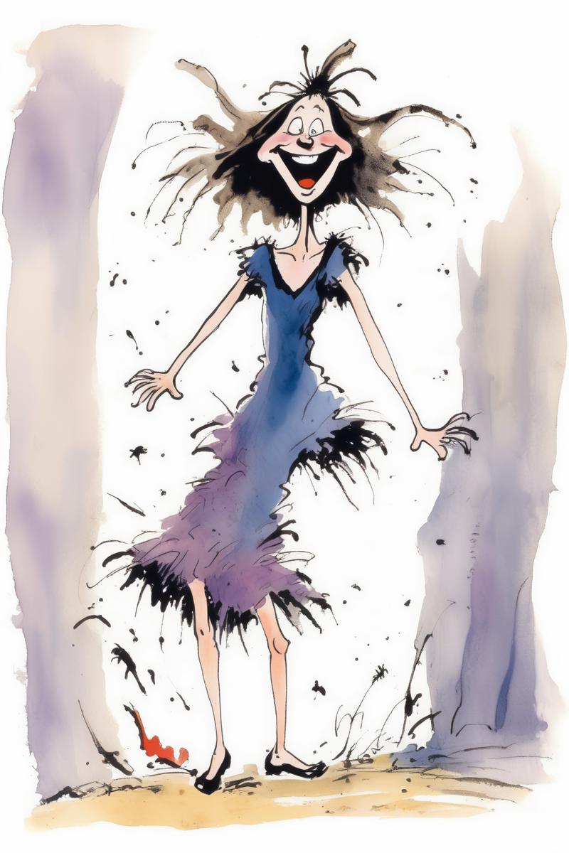 00100-2682450427-_lora_Quentin Blake Style_1_Quentin Blake Style - woman wearing short dress laughing drawn in style of Quentin Blake illustratio.png